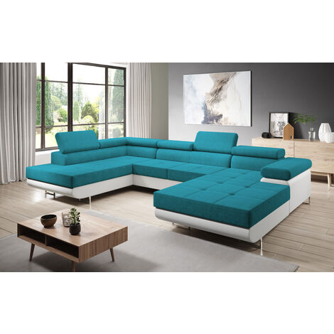FURNIX Zante Couch Sofa Schlafsofa U-Form U-Sofa Schlaffunktion MA 120+OR 85