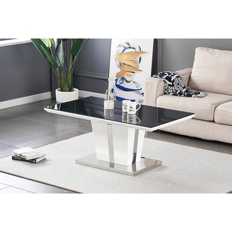 FURNIZONE UK Grey Glass Coffee Table