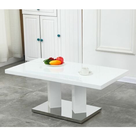 FURNIZONE UK Meridian White High Gloss Coffee Table