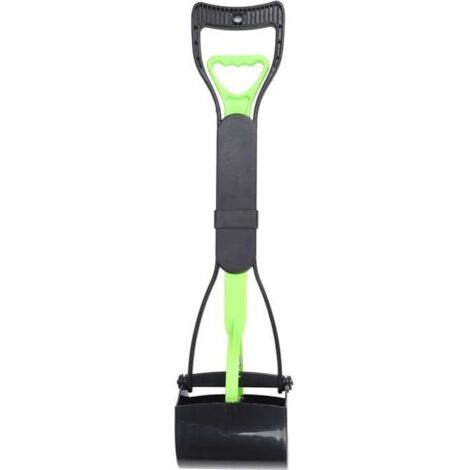FUROKOY Pelle à caca à mâchoire longue Pet Pooper Longue Poignée Jaw Poop Scoop Clean Pick Up Dog Cat Waste Picker Vert + noir