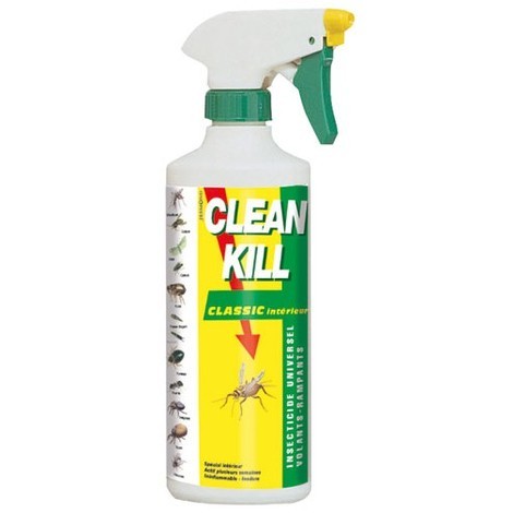 FURY - Insecticide pulvérisateur Clean Kill - tous insectes + anti-acariens - 500 mL