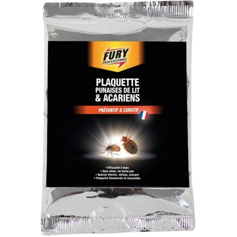 FURY PLAQUETTES PUNAISES DE LIT ET ACARIENS