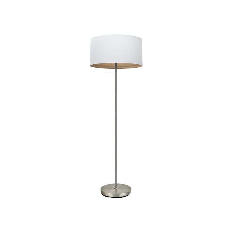 Fabrilamp - Boden Wohnzimmer Tatiana 1xe27 Nickel/weiss-weiss-mad.light 162x40x40 Cm