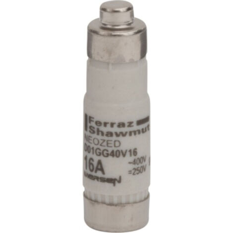 Fusibile 16A 400V lunghezza 36mm UNBRANDED 16AD01