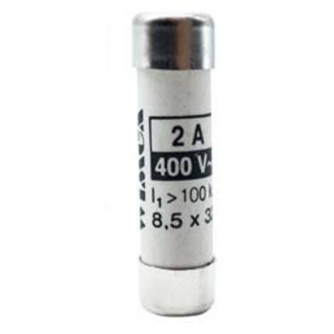 Fusibile cilindrico civile FC, intervento ritardato, 8,5x32mm, 400V 6A, impiego gG, con indicatore di fusione - Wimex 5100006