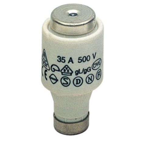 Fusibile D, DIII G E33, intervento ritardato, 28x50mm, 500V 35A, impiego gG - Wimex 5301335