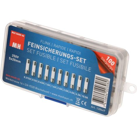 Fusibile micro max-hauri-ag 128449 risposta rapida tubo trasparente