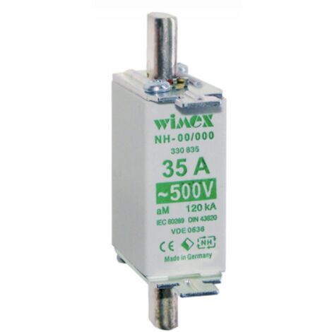 Fusibile NH 000, 500V 100A, impiego aM - Wimex 5505081
