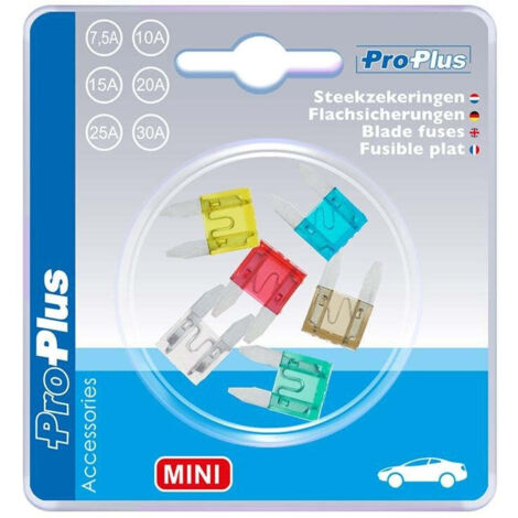 Fusibili a lama mini assortiti da 6 pezzi in blister