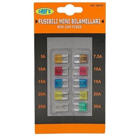 Fusibili mini bilama set da 10 pezzi rhutten - rhutten