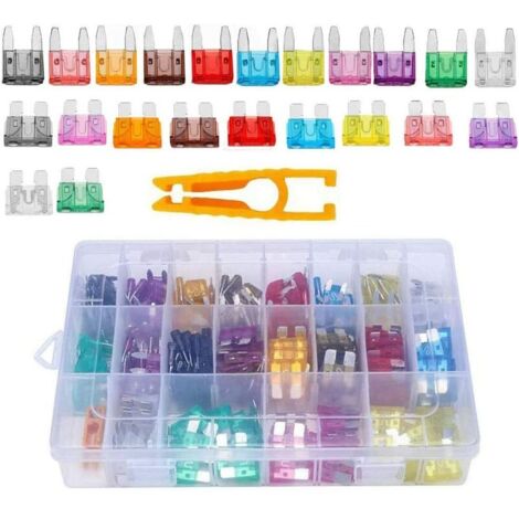 Fusibili per auto da 300 pezzi, fusibile a lama, fusibile a lama standard, kit mini fusibile, kit fusibile standard Mini Il fusibile multicolore professionale standard per auto, camion, barca