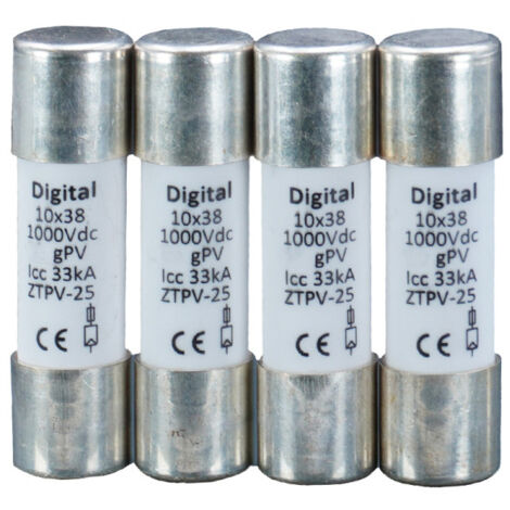 Fusible 10x38 gPV 8A 1000 Vdc - Digital electric 02630