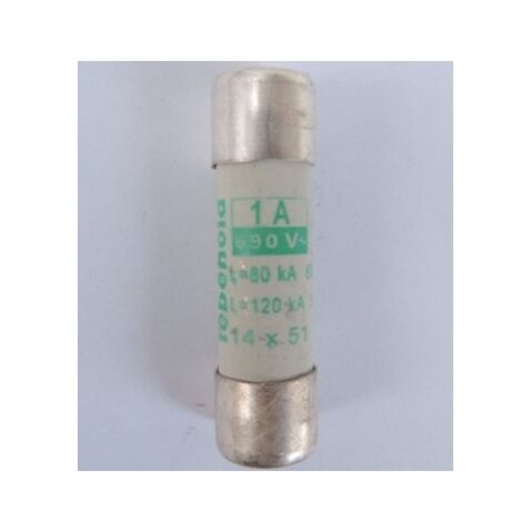 Fusible 1A cartouche 14X51mm aM usage industriel (boite de 10) HPC 120kA 660V sans percuteur EBENOID 060201