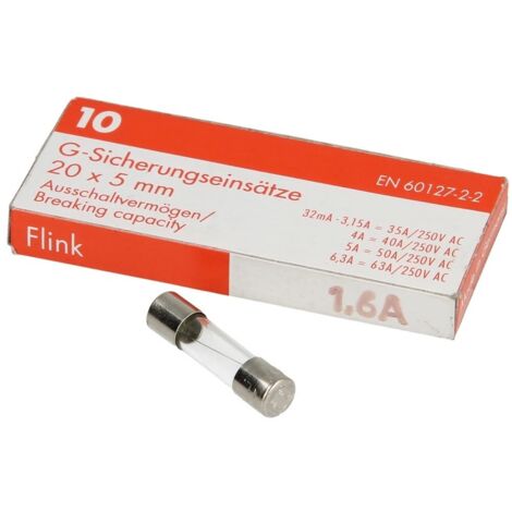 Fusible à action instantanée 1,6A 250V