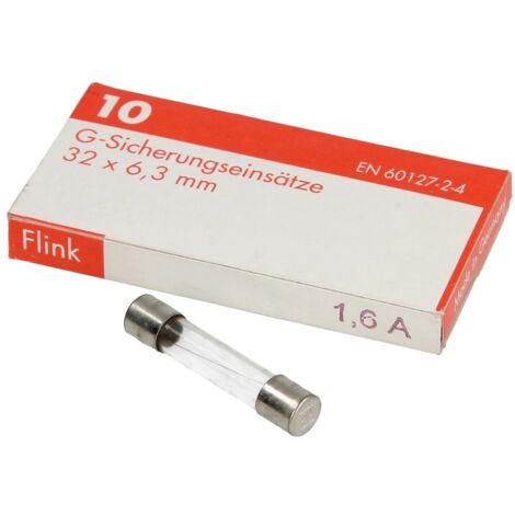 Fusible à action instantanée 1,6A 250V