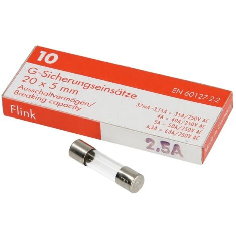 Fusible à action instantanée 2,5A 250V