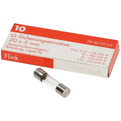 Fusible à action instantanée 500mA 250V