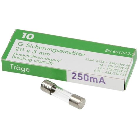 Fusible à action retardée 250mA 250 V