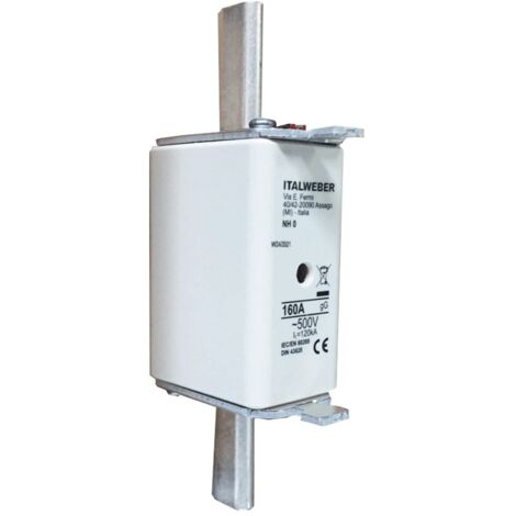 Fusible à couteau Italweber NH 0 courbe standard gG 160A 500V 1505160