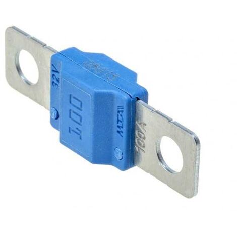 Fusible à lame 100A – Tension 32V – Capacité d'interruption 2000A – Matériau PA66-GF25 – Pour environnements jusqu'à 125°C – MTA