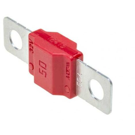 Fusible à lame 50A – Tension 32V – Capacité d'interruption 2000A – Matériau PA66 – Pour environnements jusqu'à +125°C – MTA