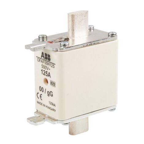 Fusible BS88 à pattes centrées 125A ABB NH00 500V, gG ( Prix pour 1 )