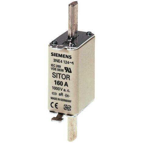 Fusible BS88 à pattes centrées 80A Siemens NH0 1000V c.a., aR ( Prix pour Paquet de 3 )