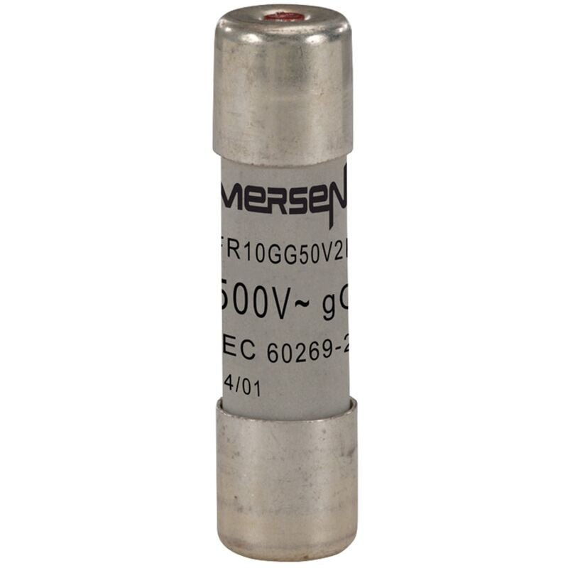 Fusible cartouche - 10 x 38 - gg - 20a - 500v - avec indicateur - boite de 10 Mersen x211551