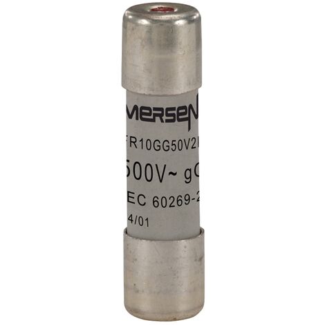 fusible cartouche - 10 x 38 - gg - 4a - 500v - avec indicateur - boite de 10 - mersen e217170