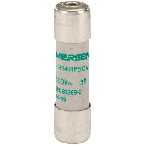 fusible cartouche - 14 x 51 - am - 12a - 500v - avec percuteur - boite de 10 - mersen r201817