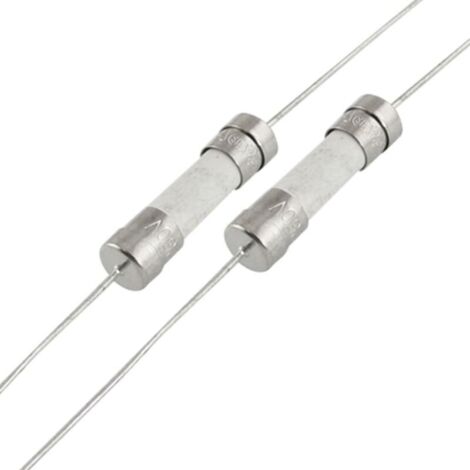 Fusible céramique cylindrique T5A 5A 250V, à fils axiaux, 5 x 20 mm, lot de 10