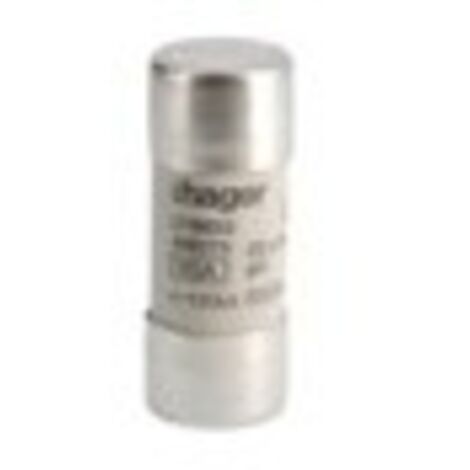 Fusible cylindrique 22x58mm gG 80A 500V AC 120kA (à l'unité) pour applications industrielles HAGER