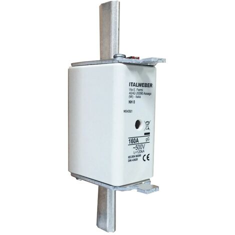 Fusible de cuchilla Italweber NH 0 curva estándar gG 160A 500V 1505160