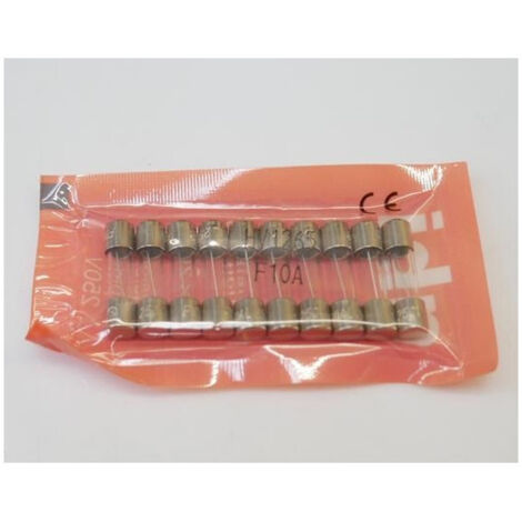 fusible miniature - en verre - 5 x 20 - 10a - rapide - boite de 10 - abi - aurora hv1265