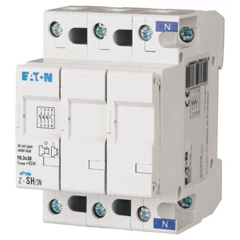 Fusible seccionador Eaton 3P+N 32A 10.3X38 263880