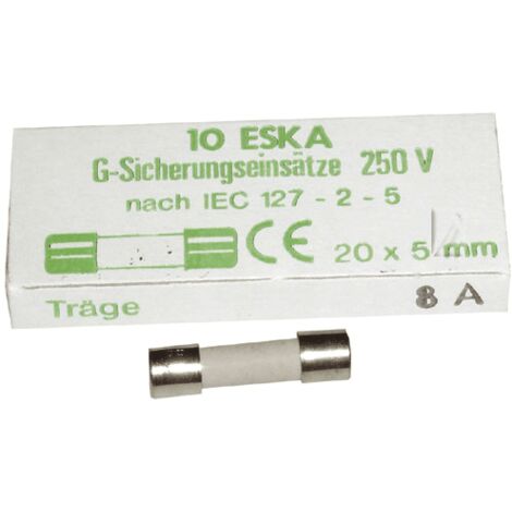 FUSIBLE TEMPORISE 8 AMPERES 5X20 (X1) pour MICRO ONDES...