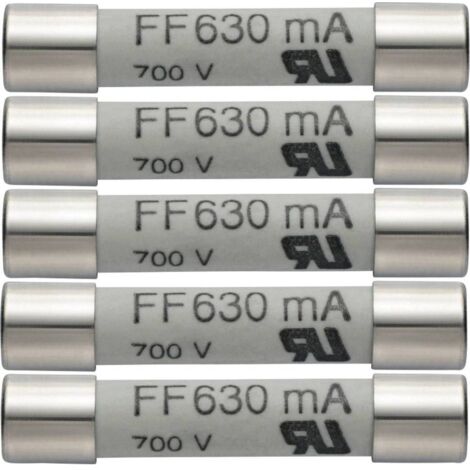 Fusible testo 0590 0007 Lot de 5 fusibles de rechange pour multimètre 630 mA / 600 V W280451