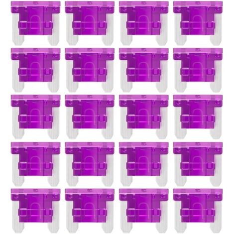 Fusibles à Lame ATT 3A, Mini-APS, 3A, pour Camping-Car, Auto, Moto, Camion (Lot de 20 Pièces)