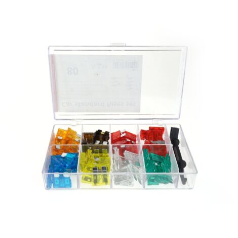 Fusibles à lame standard pour voiture, lot de 80 pièces, MIX AMIO-02224