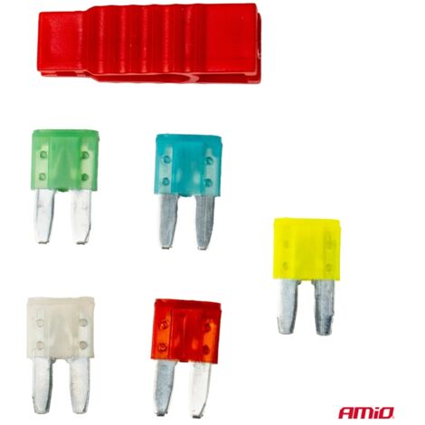 Fusibles à micro-lames, lot de 2, MIX 5 pièces + extracteur amio-03379