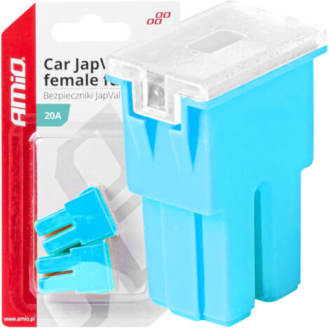 Fusibles automobiles femelles Japval PAL, 2 pièces, 20 A, amio-03388
