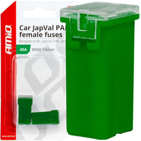 Fusibles automobiles femelles Japval PAL, 2 pièces, 40 A, amio-03438
