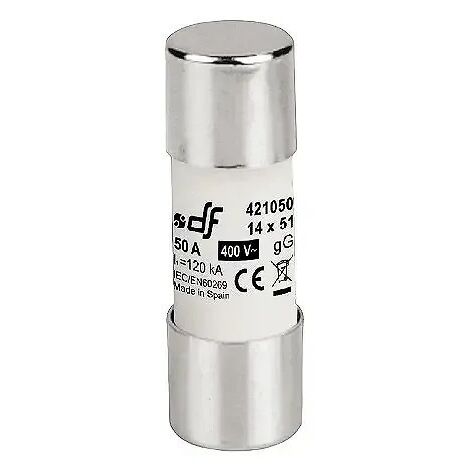 APARELEC Fusibles cilíndricos industriales gG 14X51 50A 400V con indicador