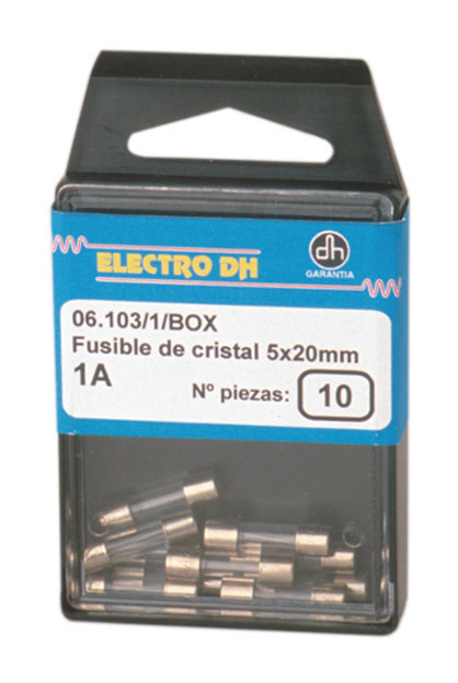 

Fusibles de cristal para Fusibles de 5 x 22 mm 06.103/3.15/BOX 8430552086702 - Electro Dh