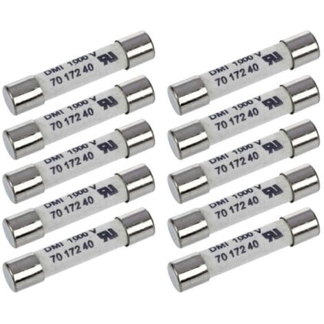Fusibles en céramique blanche pratiques 1000 V 500 mA (lot de 10) pour multimètre