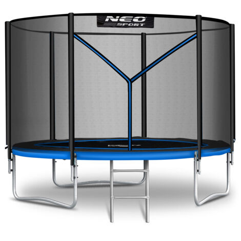 Fuß/252 cm Gartentrampolin mit Außennetz und Leiter Neo-Sport
