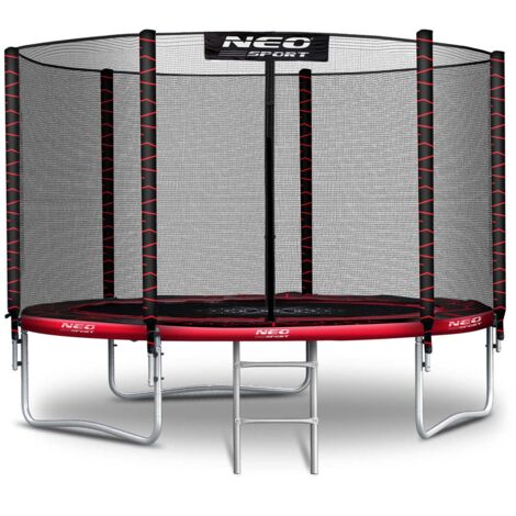 Fuß/252 cm Gartentrampolin mit Außennetz und Leiter Neo-Sport
