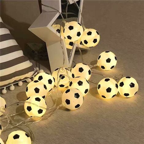 COLNK Fußball-Lichterkette, Innen-/Garten-Lichterkette, USB-LED-Lichterkette, 3 m, warmweiß, 20 LED, Mädchenzimmer-Dekoration, Bar, Party, Weihnachtsdekoration