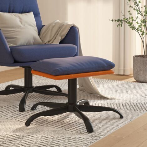 Fußhocker Blau 60x60x36 cm Stoff und Kunstleder vidaXL