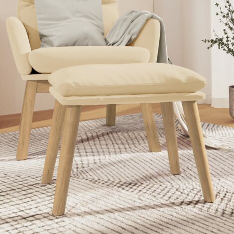 Fußhocker Cremeweiß 45x29,5x35 cm Samt vidaXL